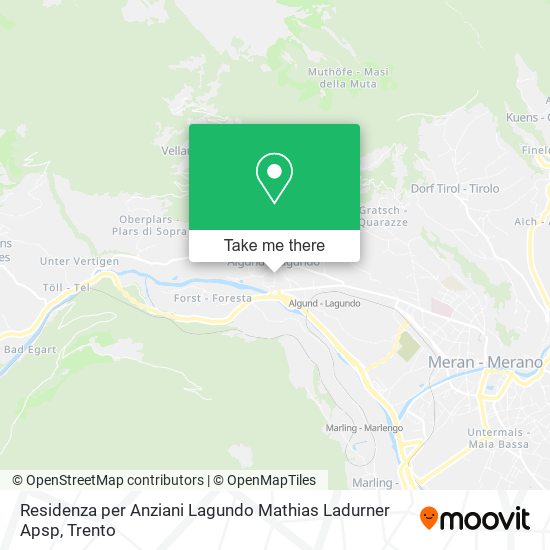 Residenza per Anziani Lagundo Mathias Ladurner Apsp map