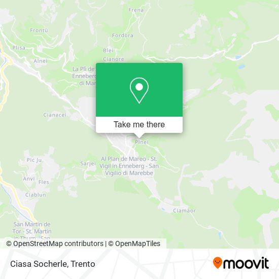 Ciasa Socherle map