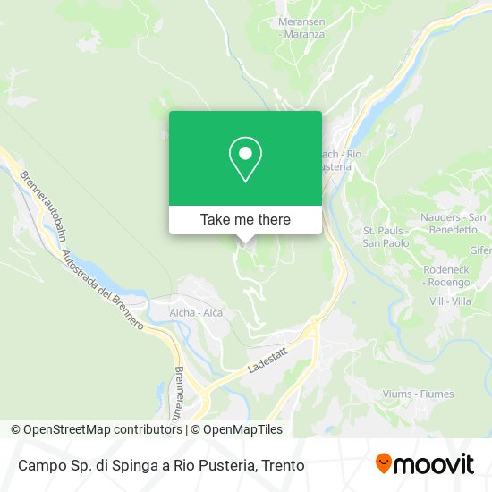 Campo Sp. di Spinga a Rio Pusteria map