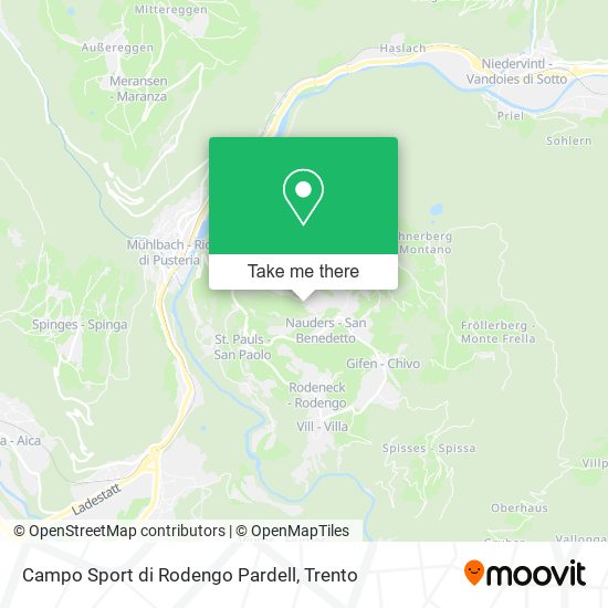 Campo Sport di Rodengo Pardell map