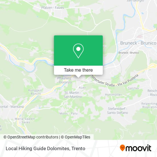 Local Hiking Guide Dolomites map