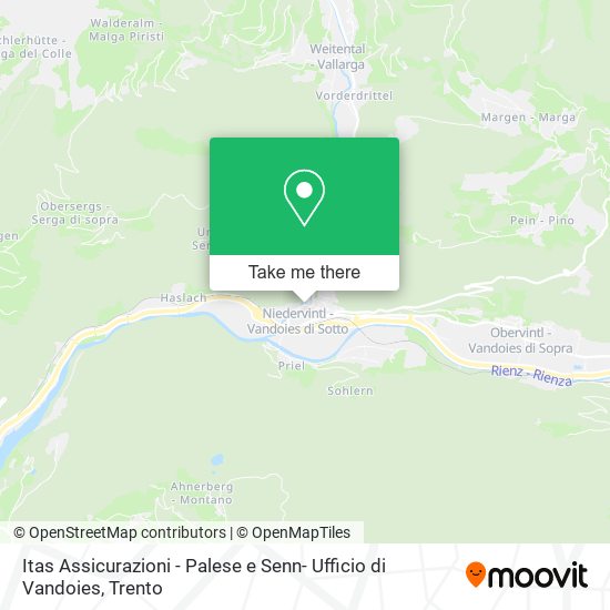 Itas Assicurazioni - Palese e Senn- Ufficio di Vandoies map