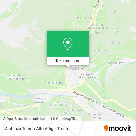 Aistenza Tumori Alto Adige map