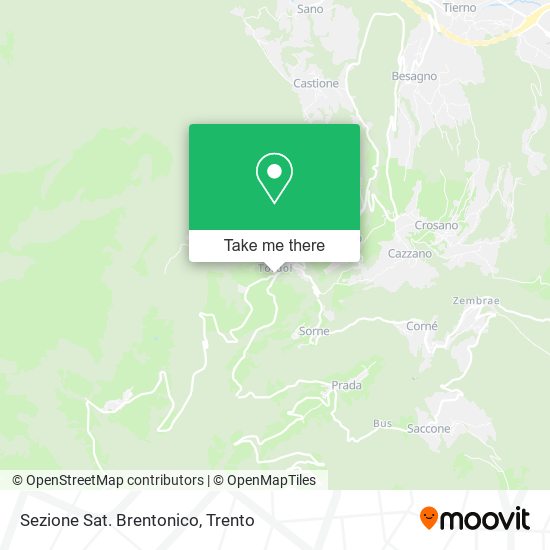 Sezione Sat. Brentonico map