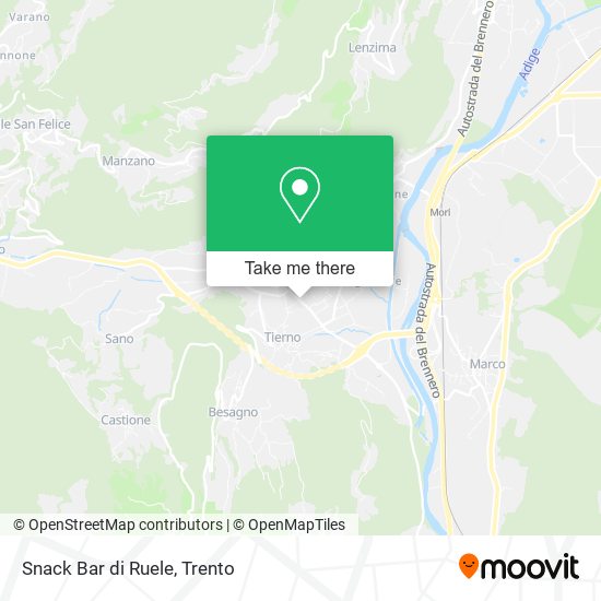 Snack Bar di Ruele map