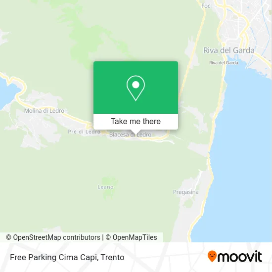Free Parking Cima Capi map