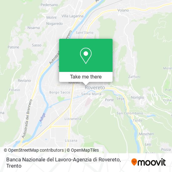 Banca Nazionale del Lavoro-Agenzia di Rovereto map