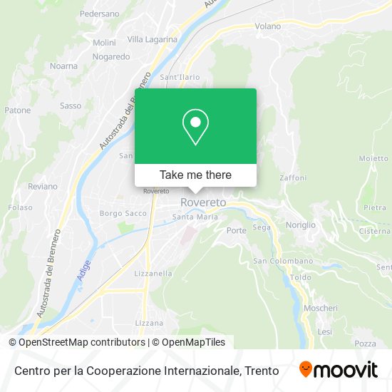 Centro per la Cooperazione Internazionale map