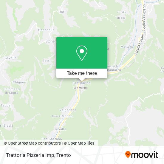 Trattoria Pizzeria Imp map