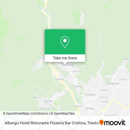 Albergo Hotel Ristorante Pizzeria Bar Cristina map