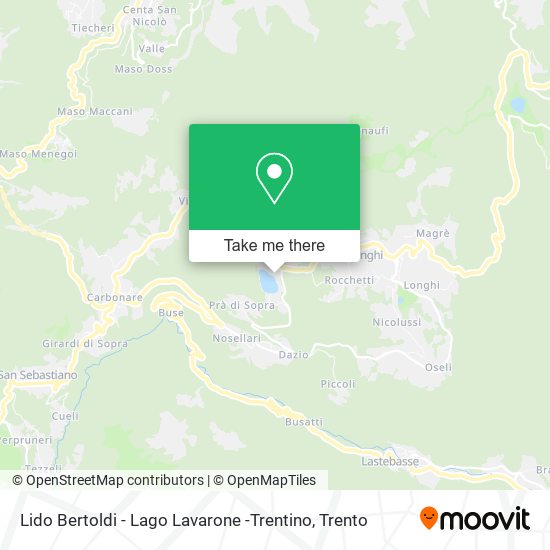 Lido Bertoldi - Lago Lavarone -Trentino map