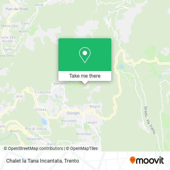 Chalet la Tana Incantata map