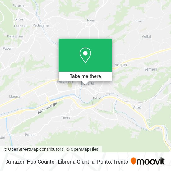 Amazon Hub Counter-Libreria Giunti al Punto map