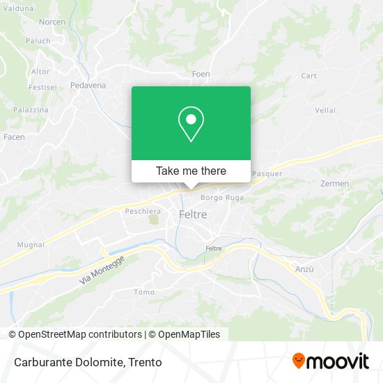 Carburante Dolomite map