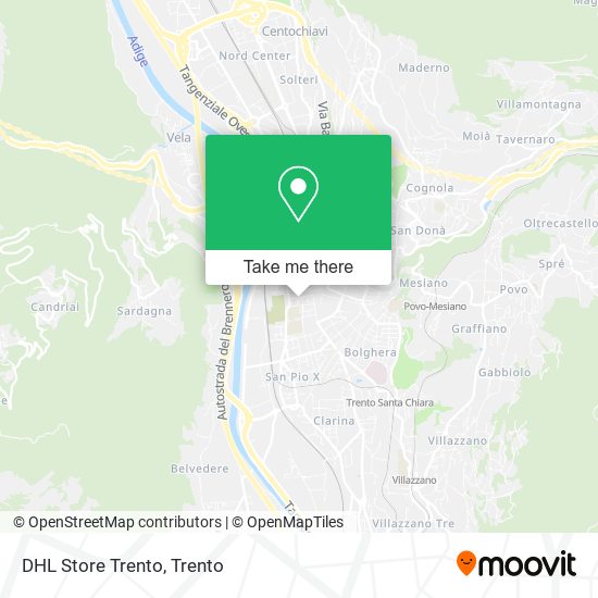 DHL Store Trento map