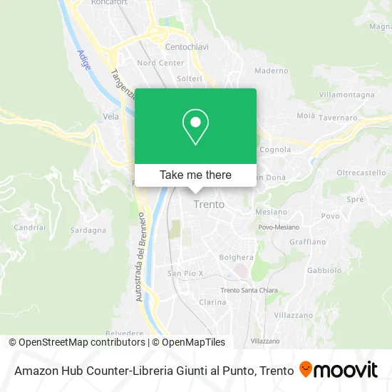 Amazon Hub Counter-Libreria Giunti al Punto map