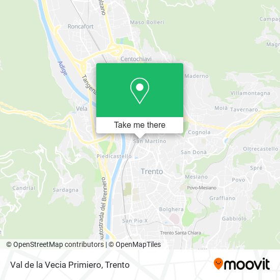 Val de la Vecia Primiero map