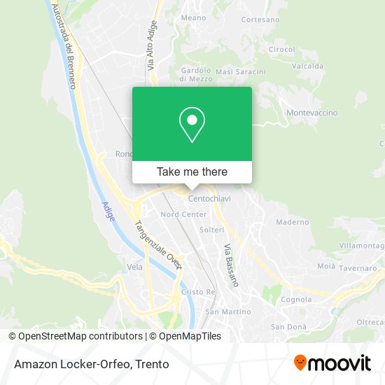 Amazon Locker-Orfeo map