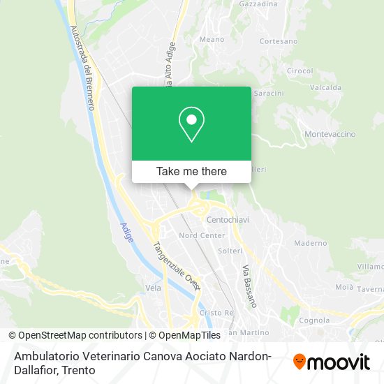 Ambulatorio Veterinario Canova Aociato Nardon-Dallafior map