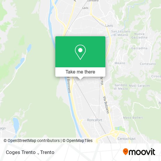 Coges Trento . map