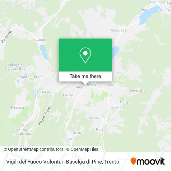 Vigili del Fuoco Volontari Baselga di Pine map