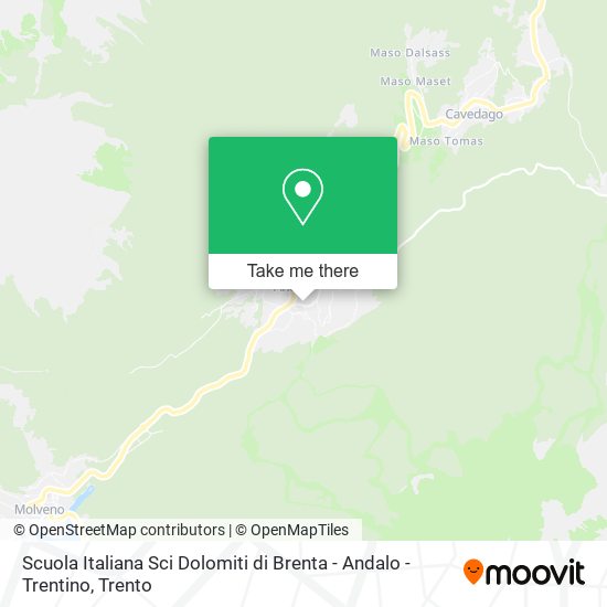 Scuola Italiana Sci Dolomiti di Brenta - Andalo - Trentino map