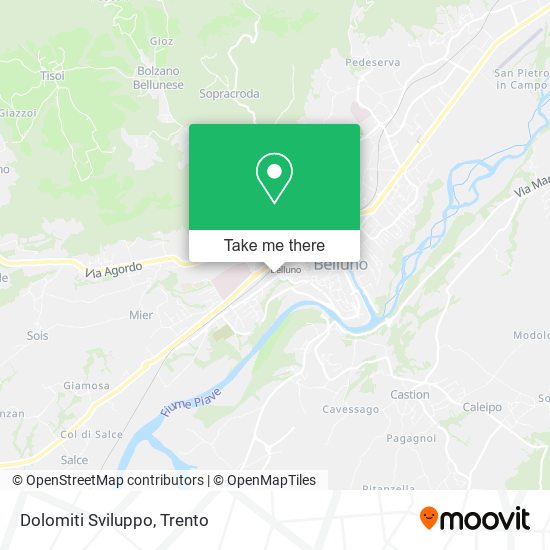 Dolomiti Sviluppo map