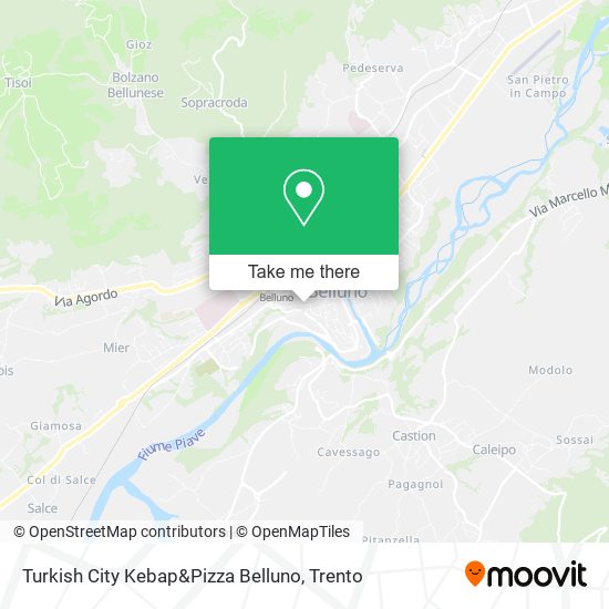 Turkish City Kebap&Pizza Belluno map