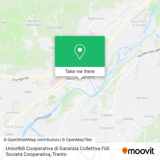 Unionfidi Cooperativa di Garanzia Collettiva Fidi Società Cooperativa map