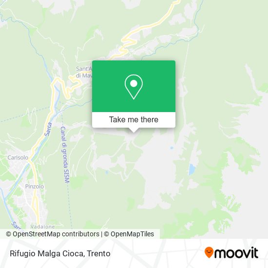 Rifugio Malga Cioca map