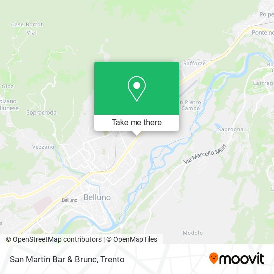 San Martin Bar & Brunc map