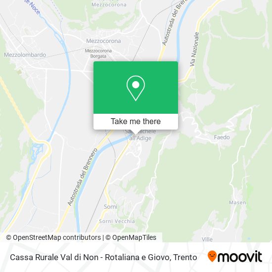 Cassa Rurale Val di Non - Rotaliana e Giovo map