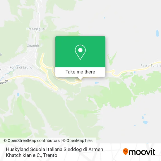 Huskyland Scuola Italiana Sleddog di Armen Khatchikian e C. map