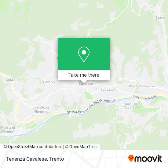 Tenenza Cavalese map