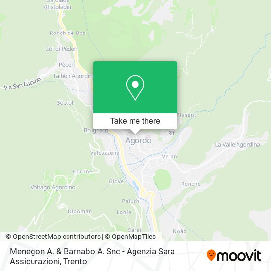 Menegon A. & Barnabo A. Snc - Agenzia Sara Assicurazioni map