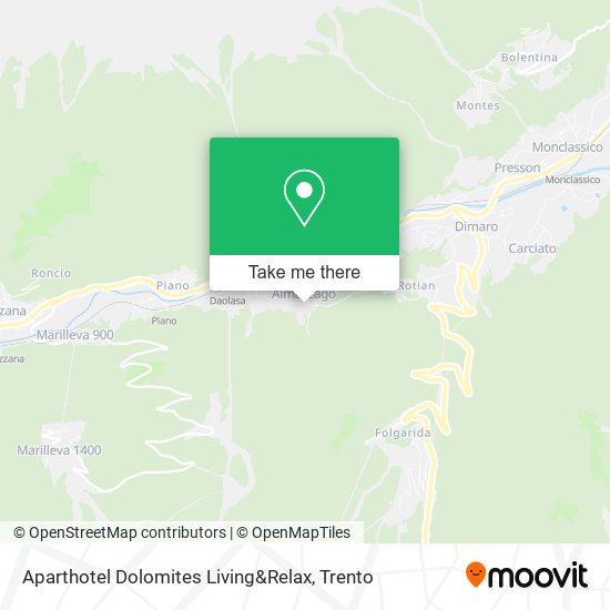 Aparthotel Dolomites Living&Relax map