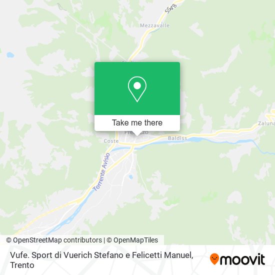 Vufe. Sport di Vuerich Stefano e Felicetti Manuel map