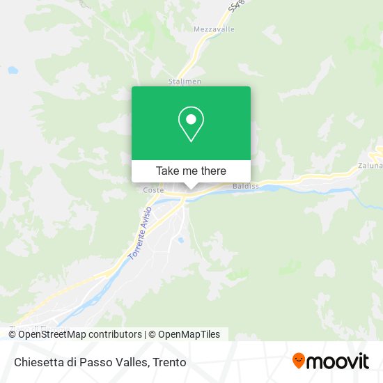 Chiesetta di Passo Valles map