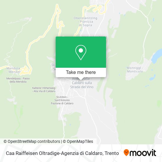 Caa Raiffeisen Oltradige-Agenzia di Caldaro map