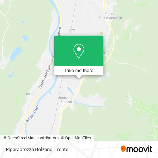 Bolzano Windshield Repair map