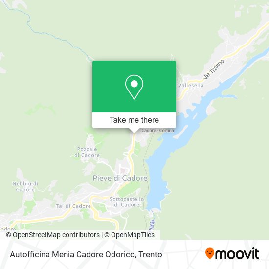 Autofficina Menia Cadore Odorico map