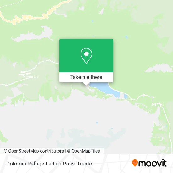 Dolomia Refuge-Fedaia Pass map