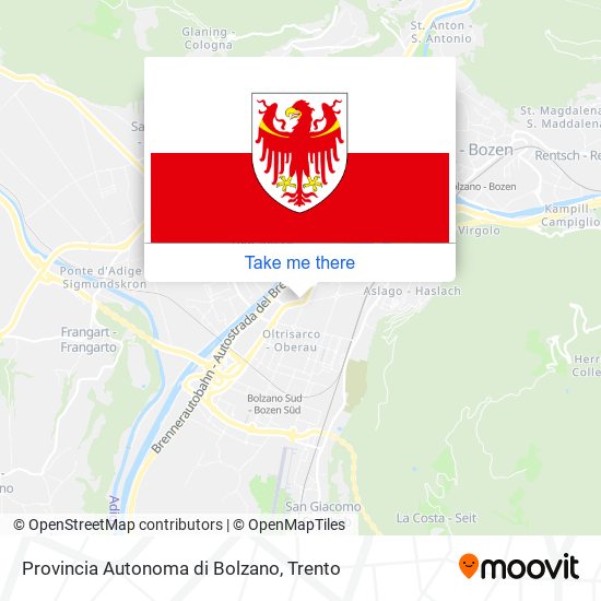 Provincia Autonoma di Bolzano map