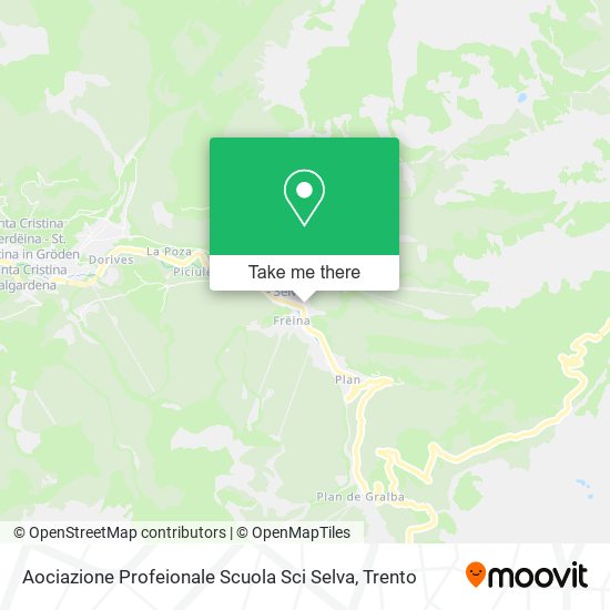 Aociazione Profeionale Scuola Sci Selva map