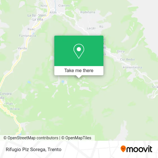 Piz Sorega Mountain Refuge map