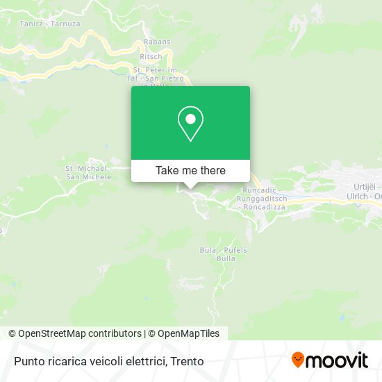 Punto ricarica veicoli elettrici map