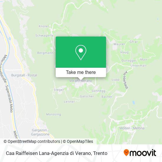 Caa Raiffeisen Lana-Agenzia di Verano map