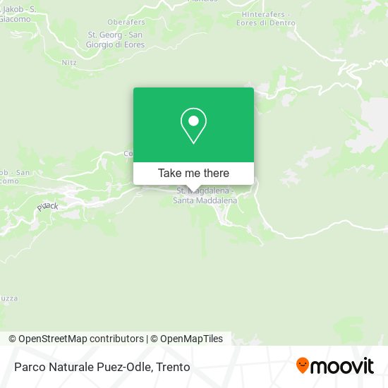 Parco Naturale Puez-Odle map