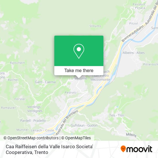 Caa Raiffeisen della Valle Isarco Societa' Cooperativa map
