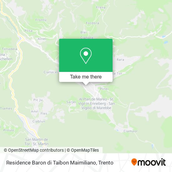 Residence Baron di Taibon Maimiliano map